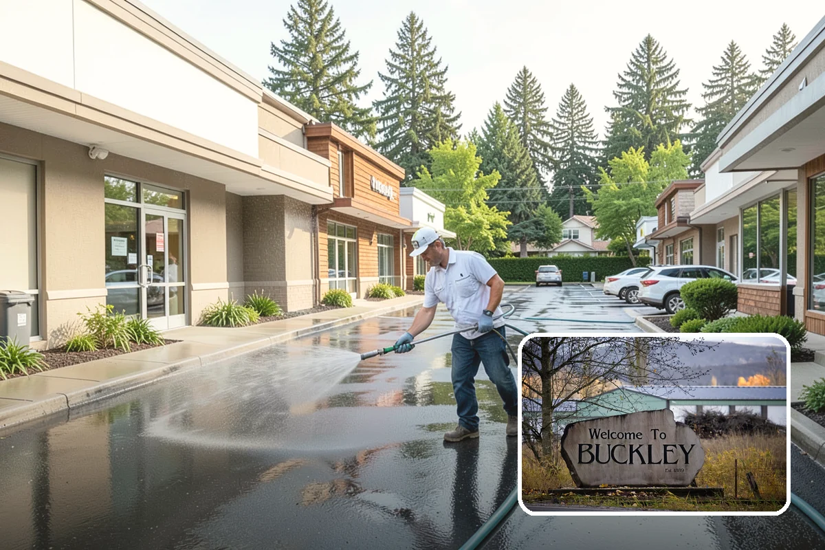 Privacy Screen Cleaning in Buckley, Pierce County, WA - Clears moss and mildew from shaded screen panels