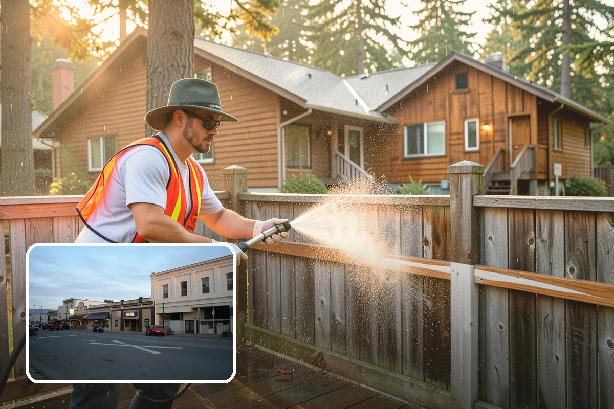 Privacy Screen Cleaning in Burlington, Skagit County, WA - Clears moss and mildew from shaded screen panels
