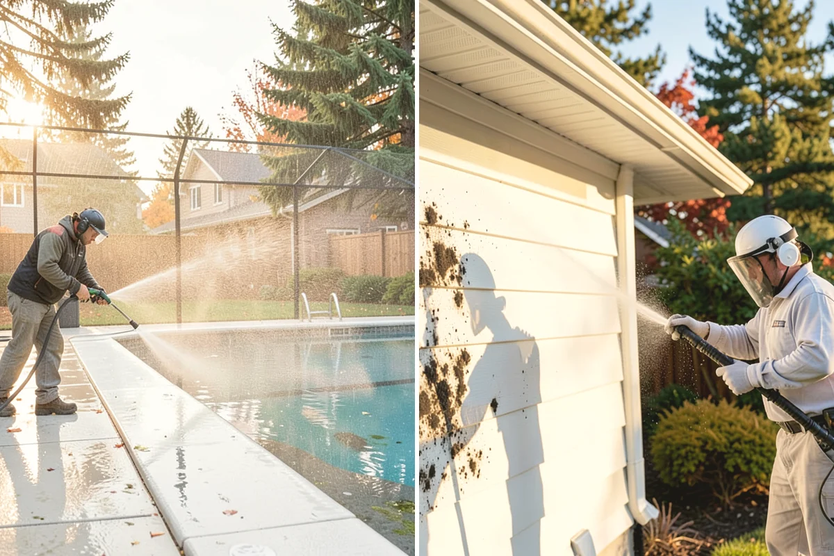 Privacy Screen Cleaning in Burlington, Skagit County, WA - Clear loose debris from the panels and frame
