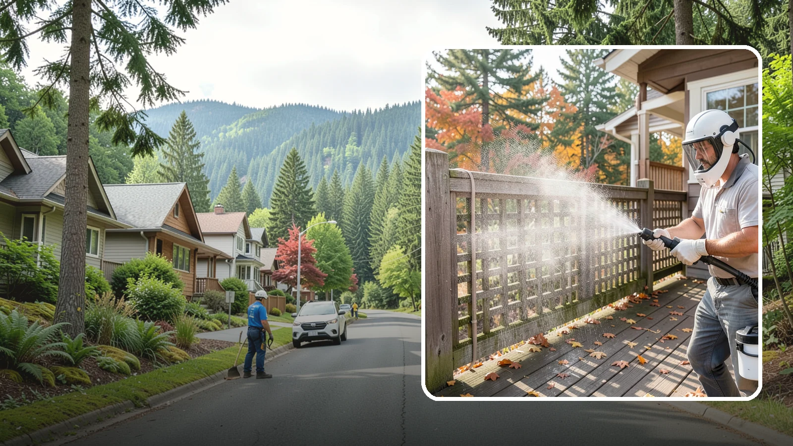 Privacy Screen Cleaning in Darrington, Snohomish County, WA - Clean lattice, slat, and panel privacy screens that trap moss and mildew in their shaded, sheltered surfaces.