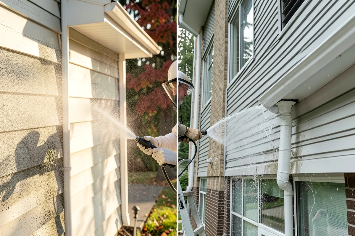 Privacy Screen Cleaning in Everett, Snohomish County, WA - Clear loose debris from the panels and frame
