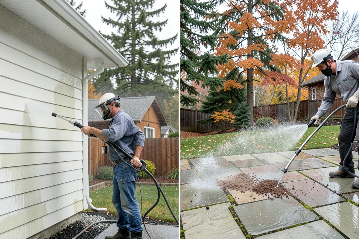 Privacy Screen Cleaning in Gig Harbor, Pierce County, WA - Clear loose debris from the panels and frame