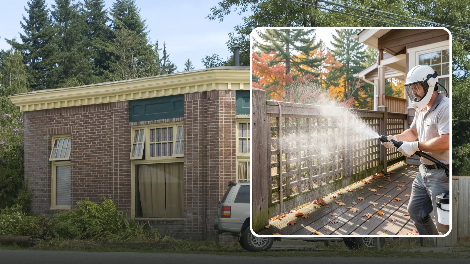 Privacy Screen Cleaning in Hamilton, Skagit County, WA - Clean lattice, slat, and panel privacy screens that trap moss and mildew in their shaded, sheltered surfaces.