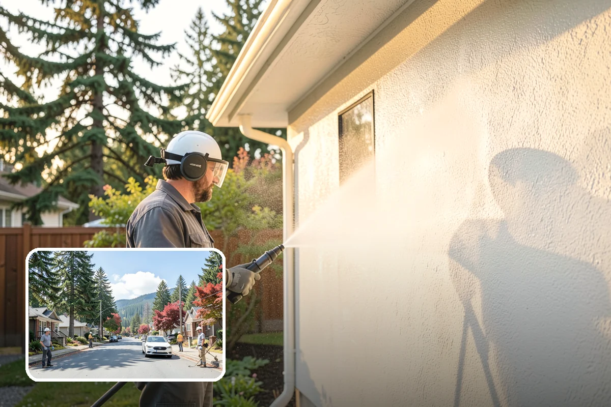 Privacy Screen Cleaning in Hunts Point, King County, WA - Clears moss and mildew from shaded screen panels