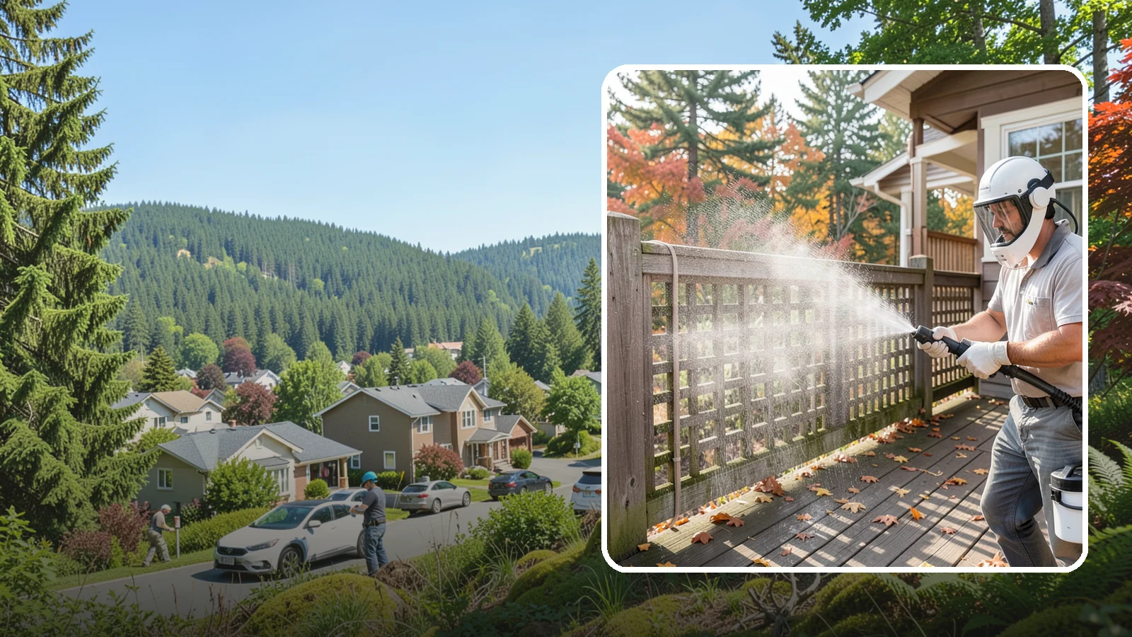 Privacy Screen Cleaning in Index, Snohomish County, WA - Clean lattice, slat, and panel privacy screens that trap moss and mildew in their shaded, sheltered surfaces.