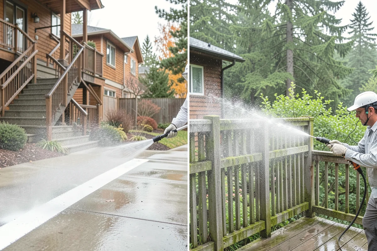 Privacy Screen Cleaning in Issaquah, King County, WA - Clear loose debris from the panels and frame