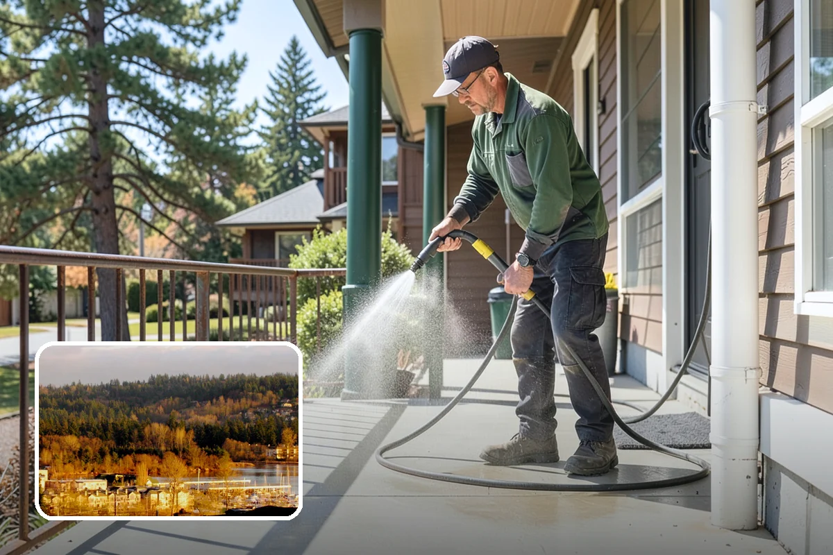 Privacy Screen Cleaning in Kenmore, King County, WA - Clears moss and mildew from shaded screen panels