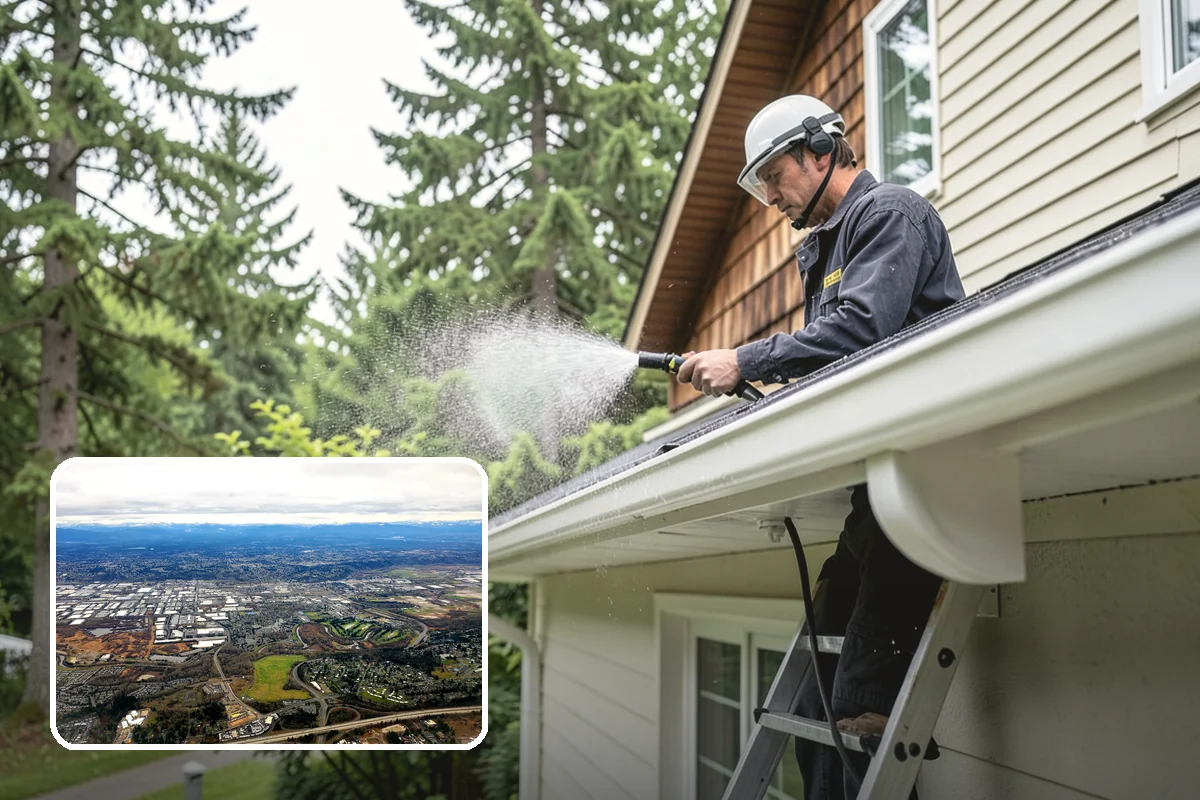 Privacy Screen Cleaning in Kent, King County, WA - Clears moss and mildew from shaded screen panels