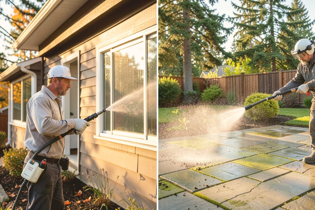Privacy Screen Cleaning in Kent, King County, WA - Clear loose debris from the panels and frame