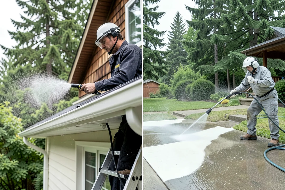 Privacy Screen Cleaning in Lake Forest Park, King County, WA - Clear loose debris from the panels and frame