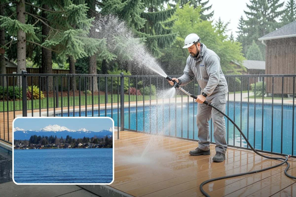 Privacy Screen Cleaning in Lake Stevens, Snohomish County, WA - Clears moss and mildew from shaded screen panels