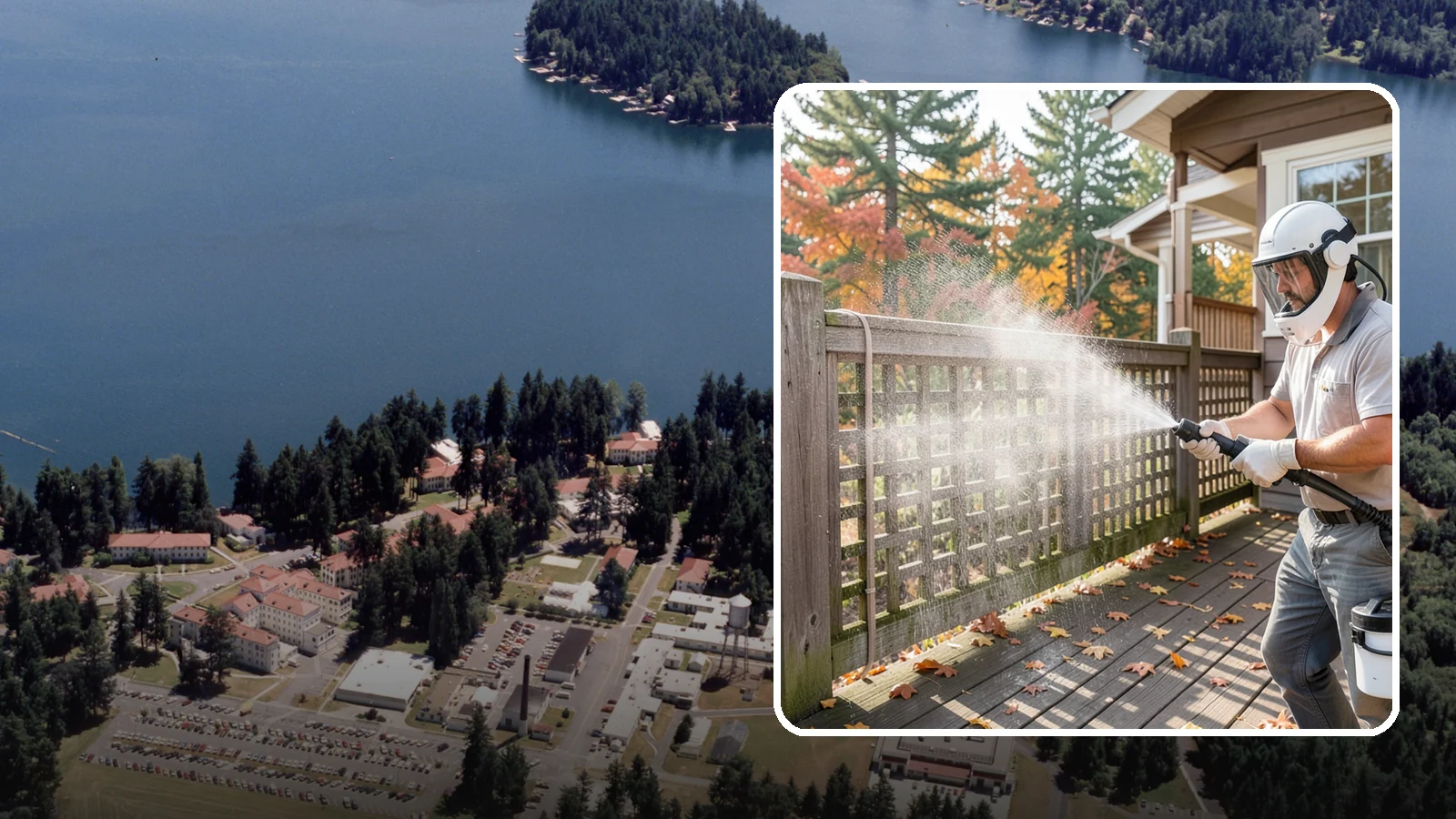 Privacy Screen Cleaning in Lakewood, Pierce County, WA - Clean lattice, slat, and panel privacy screens that trap moss and mildew in their shaded, sheltered surfaces.