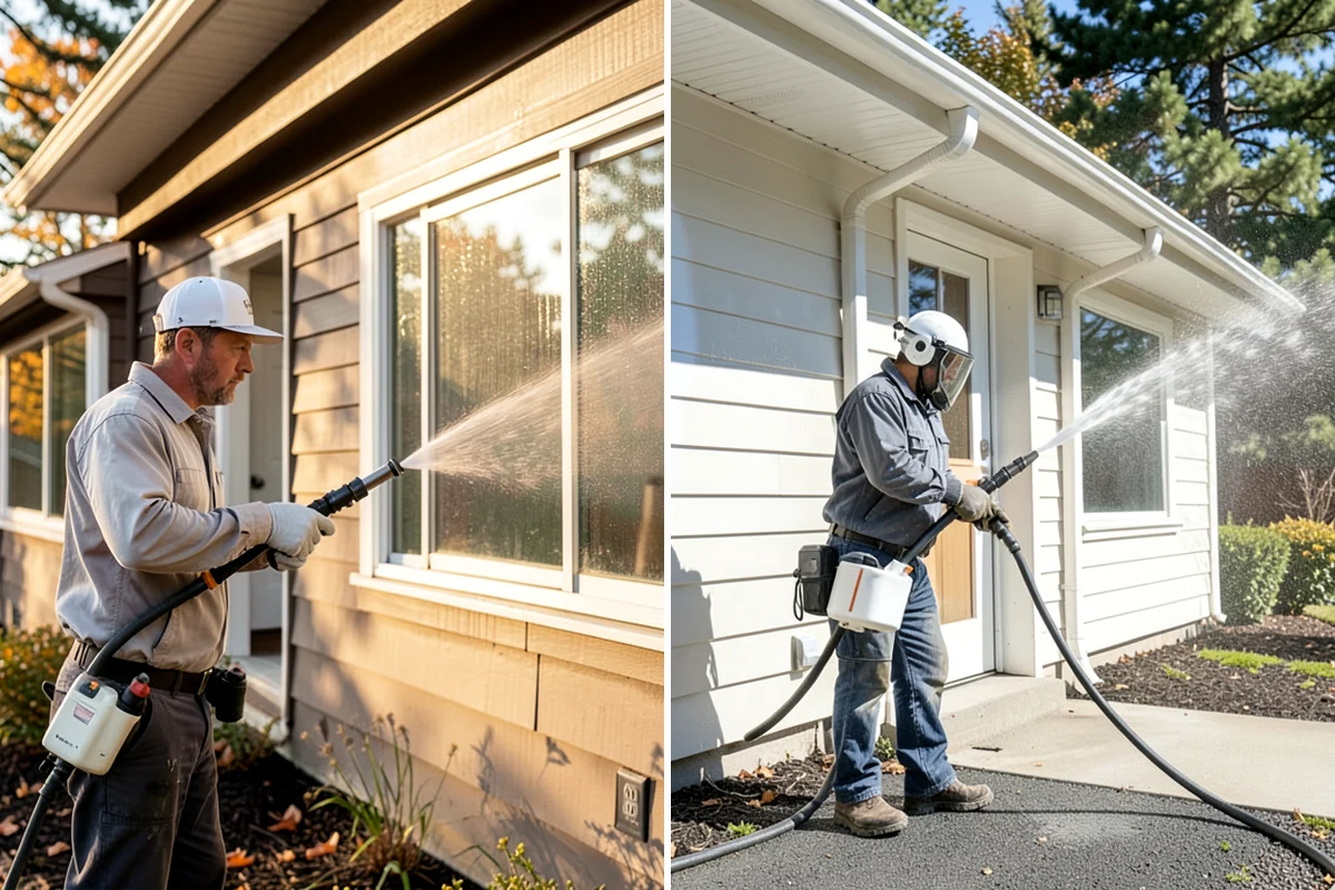 Privacy Screen Cleaning in Lakewood, Pierce County, WA - Clear loose debris from the panels and frame