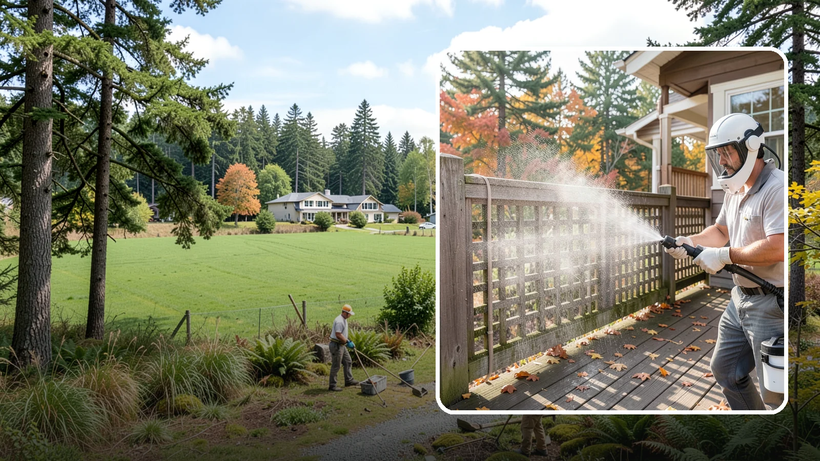 Privacy Screen Cleaning in Lyman, Skagit County, WA - Clean lattice, slat, and panel privacy screens that trap moss and mildew in their shaded, sheltered surfaces.