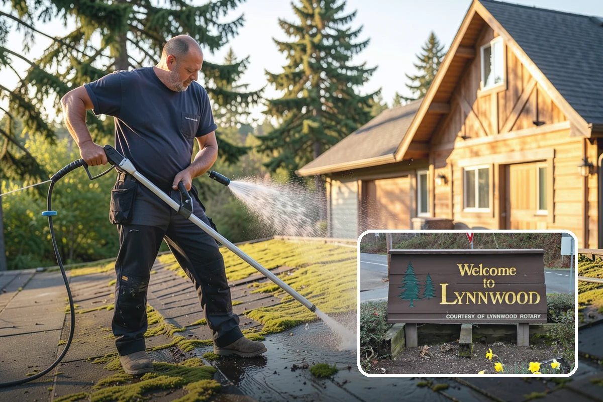 Privacy Screen Cleaning in Lynnwood, Snohomish County, WA - Clears moss and mildew from shaded screen panels