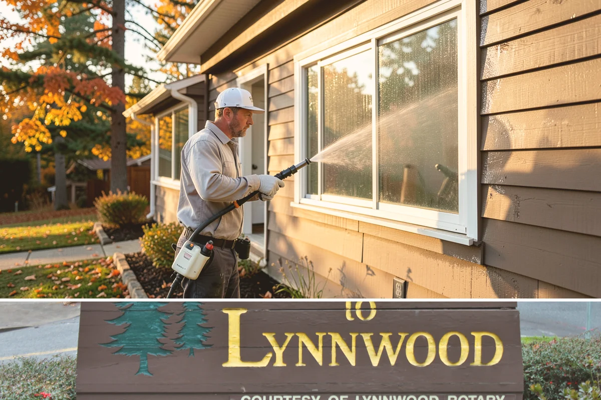 Privacy Screen Cleaning in Lynnwood, Snohomish County, WA - Spring clears the winter's mildew from these shaded panels so they look fresh through the outdoor season.