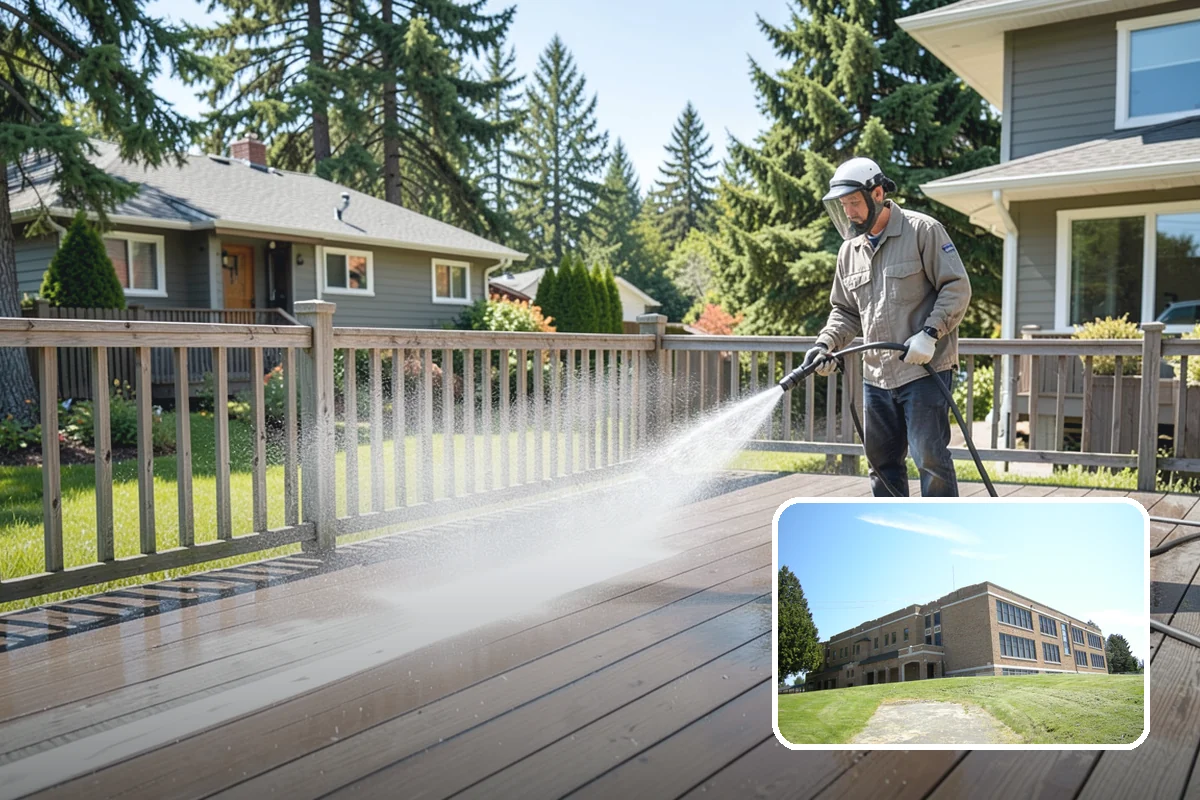 Privacy Screen Cleaning in Maple Valley, King County, WA - Clears moss and mildew from shaded screen panels