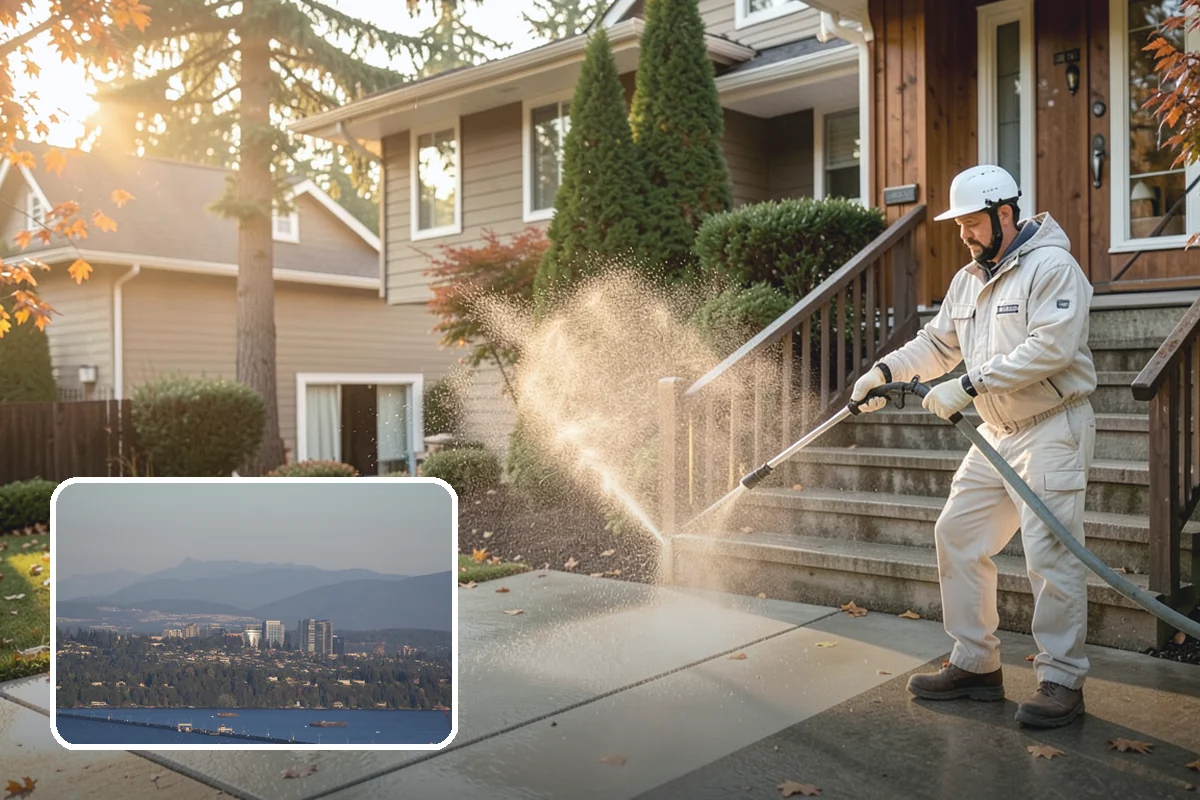Privacy Screen Cleaning in Medina, King County, WA - Clears moss and mildew from shaded screen panels