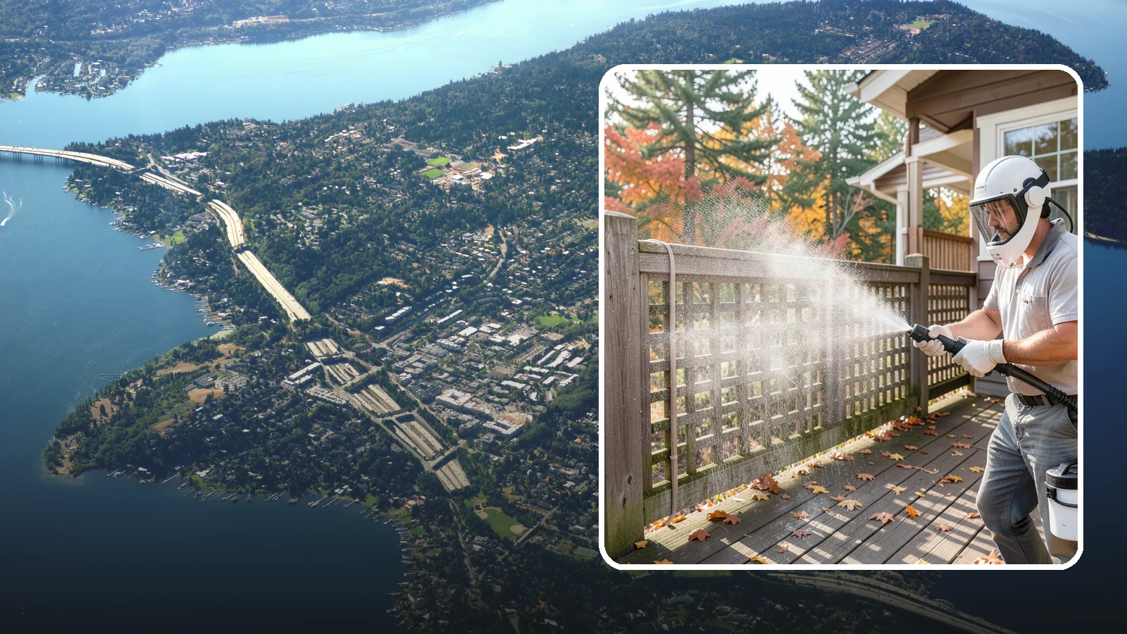 Privacy Screen Cleaning in Mercer Island, King County, WA - Clean lattice, slat, and panel privacy screens that trap moss and mildew in their shaded, sheltered surfaces.