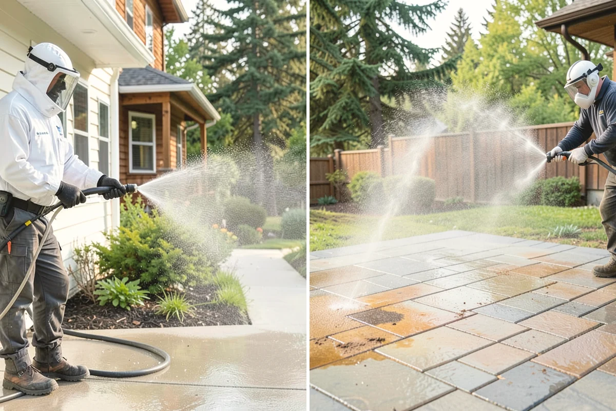 Privacy Screen Cleaning in Mercer Island, King County, WA - Clear loose debris from the panels and frame