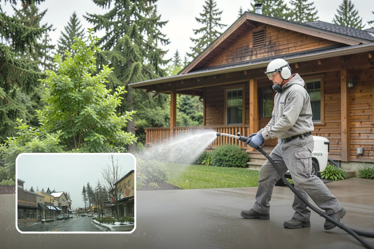 Privacy Screen Cleaning in Mill Creek, Snohomish County, WA - Clears moss and mildew from shaded screen panels