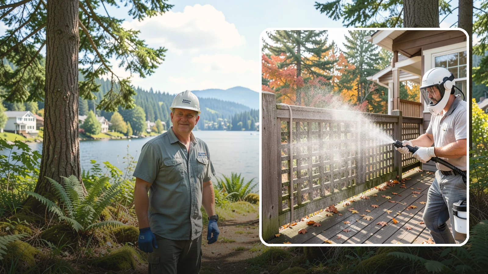 Privacy Screen Cleaning in Milton, King County, WA - Clean lattice, slat, and panel privacy screens that trap moss and mildew in their shaded, sheltered surfaces.