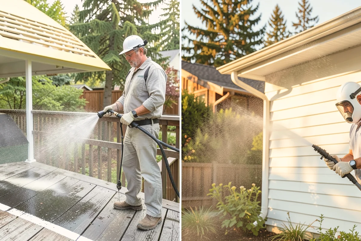 Privacy Screen Cleaning in Mount Vernon, Skagit County, WA - Clear loose debris from the panels and frame