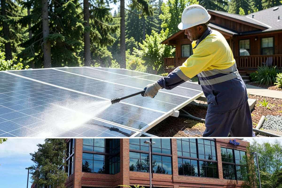 Privacy Screen Cleaning in Mountlake Terrace, Snohomish County, WA - Spring clears the winter's mildew from these shaded panels so they look fresh through the outdoor season.