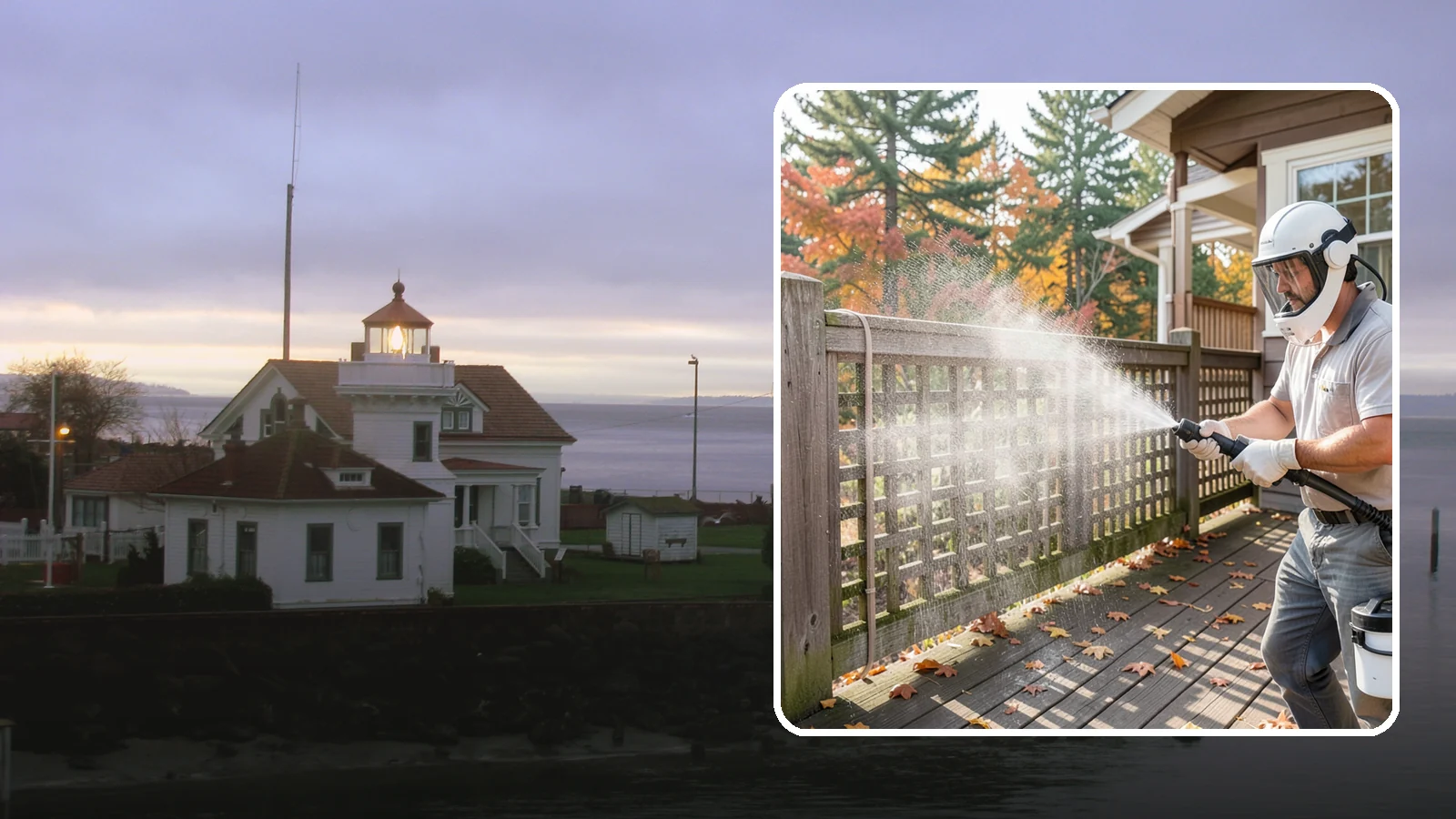 Privacy Screen Cleaning in Mukilteo, Snohomish County, WA - Clean lattice, slat, and panel privacy screens that trap moss and mildew in their shaded, sheltered surfaces.