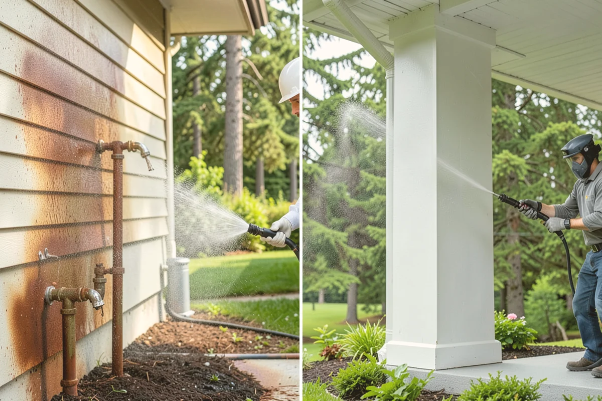 Privacy Screen Cleaning in Newcastle, King County, WA - Clear loose debris from the panels and frame