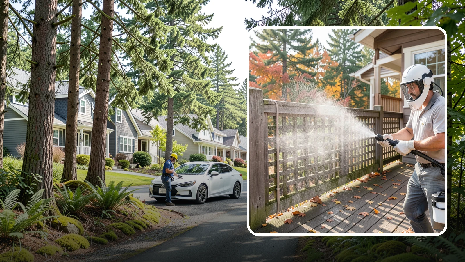 Privacy Screen Cleaning in Normandy Park, King County, WA - Clean lattice, slat, and panel privacy screens that trap moss and mildew in their shaded, sheltered surfaces.