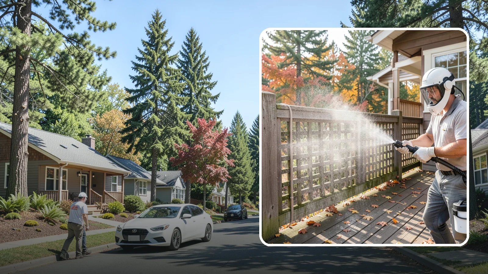 Privacy Screen Cleaning in Orting, Pierce County, WA - Clean lattice, slat, and panel privacy screens that trap moss and mildew in their shaded, sheltered surfaces.