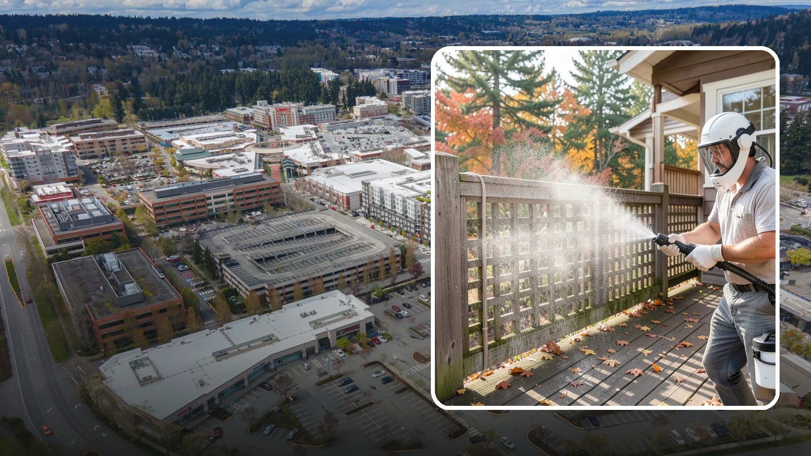 Privacy Screen Cleaning in Redmond, King County, WA - Clean lattice, slat, and panel privacy screens that trap moss and mildew in their shaded, sheltered surfaces.