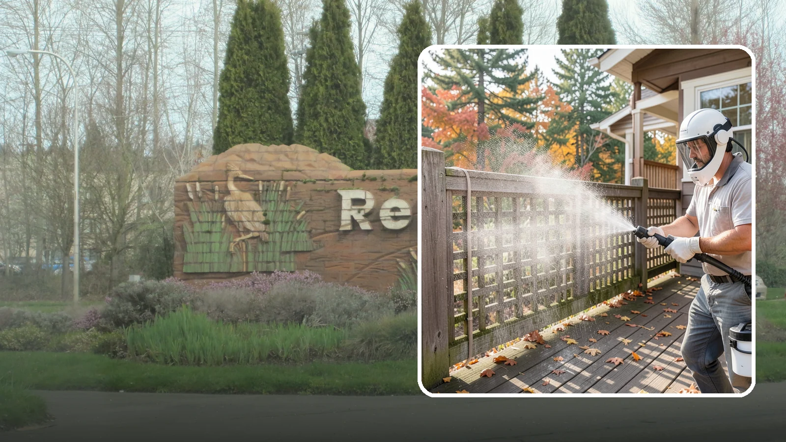 Privacy Screen Cleaning in Renton, King County, WA - Clean lattice, slat, and panel privacy screens that trap moss and mildew in their shaded, sheltered surfaces.