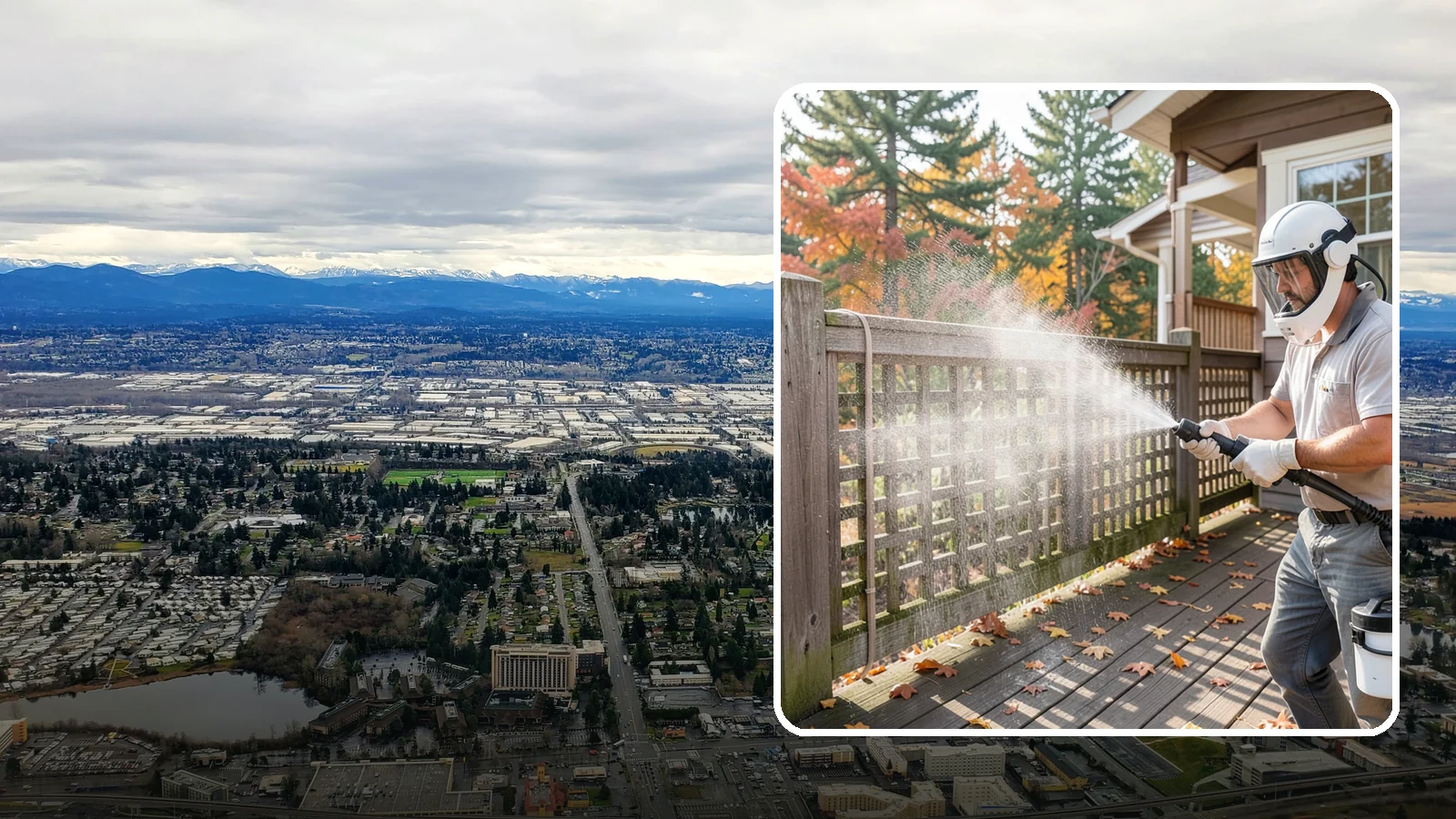 Privacy Screen Cleaning in SeaTac, King County, WA - Clean lattice, slat, and panel privacy screens that trap moss and mildew in their shaded, sheltered surfaces.