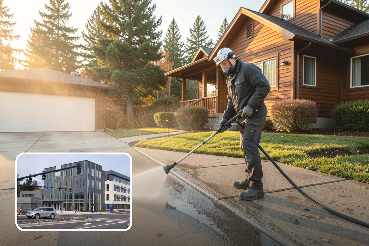 Privacy Screen Cleaning in Shoreline, King County, WA - Clears moss and mildew from shaded screen panels