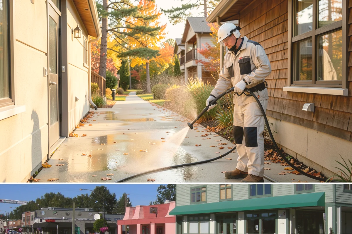 Privacy Screen Cleaning in Snoqualmie, King County, WA - Spring clears the winter's mildew from these shaded panels so they look fresh through the outdoor season.