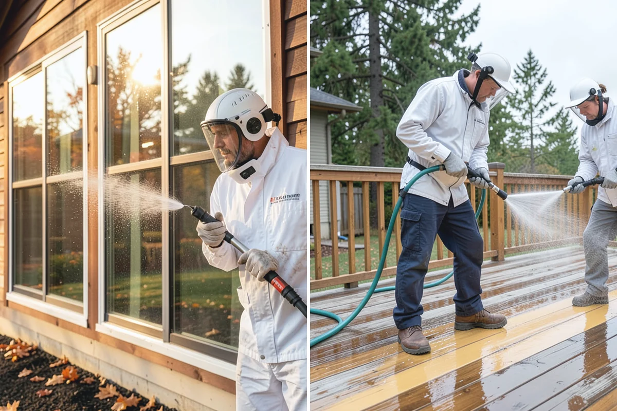 Privacy Screen Cleaning in South Prairie, Pierce County, WA - Clear loose debris from the panels and frame