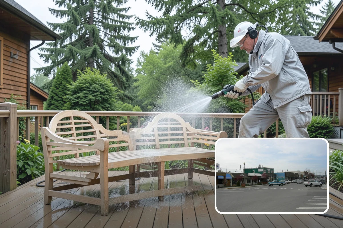 Privacy Screen Cleaning in Stanwood, Snohomish County, WA - Clears moss and mildew from shaded screen panels