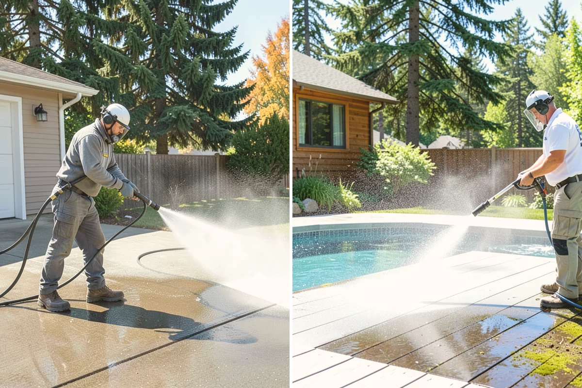 Privacy Screen Cleaning in Stanwood, Snohomish County, WA - Clear loose debris from the panels and frame