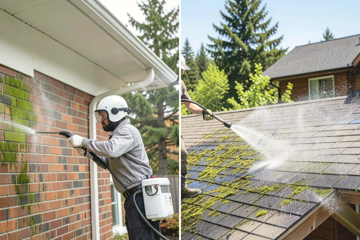 Privacy Screen Cleaning in Steilacoom, Pierce County, WA - Clear loose debris from the panels and frame
