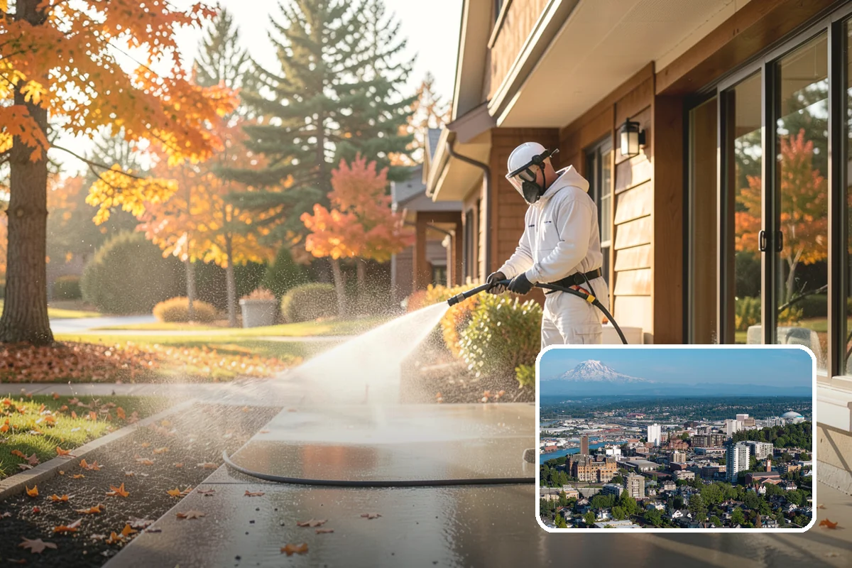 Privacy Screen Cleaning in Tacoma, Pierce County, WA - Clears moss and mildew from shaded screen panels