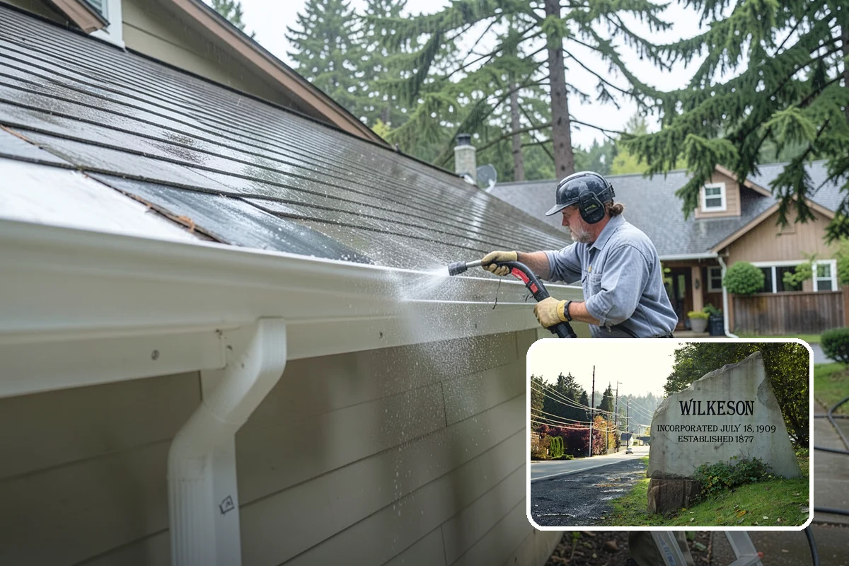 Privacy Screen Cleaning in Wilkeson, Pierce County, WA - Clears moss and mildew from shaded screen panels