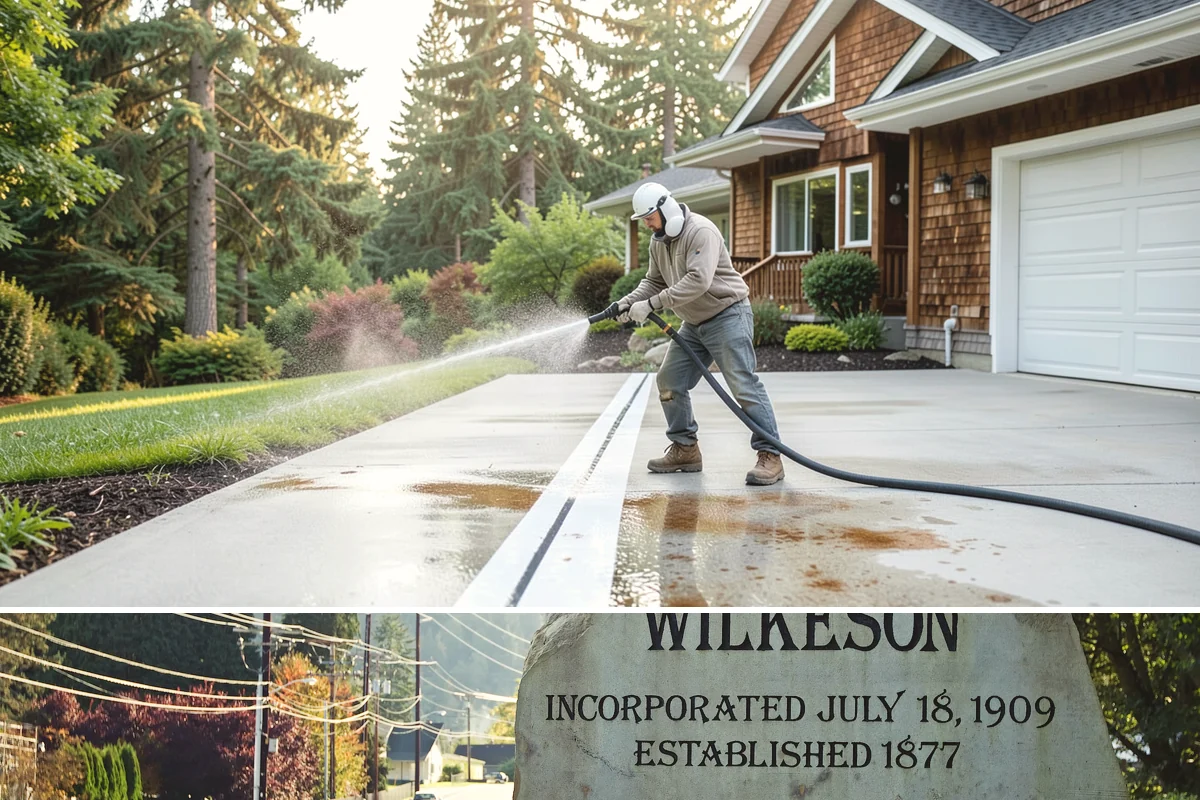Privacy Screen Cleaning in Wilkeson, Pierce County, WA - Spring clears the winter's mildew from these shaded panels so they look fresh through the outdoor season.