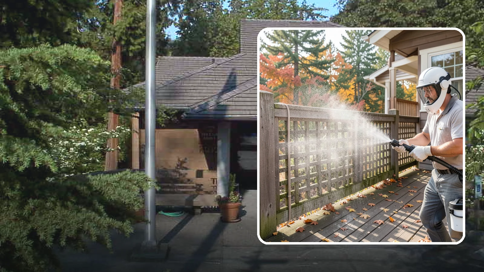 Privacy Screen Cleaning in Yarrow Point, King County, WA - Clean lattice, slat, and panel privacy screens that trap moss and mildew in their shaded, sheltered surfaces.
