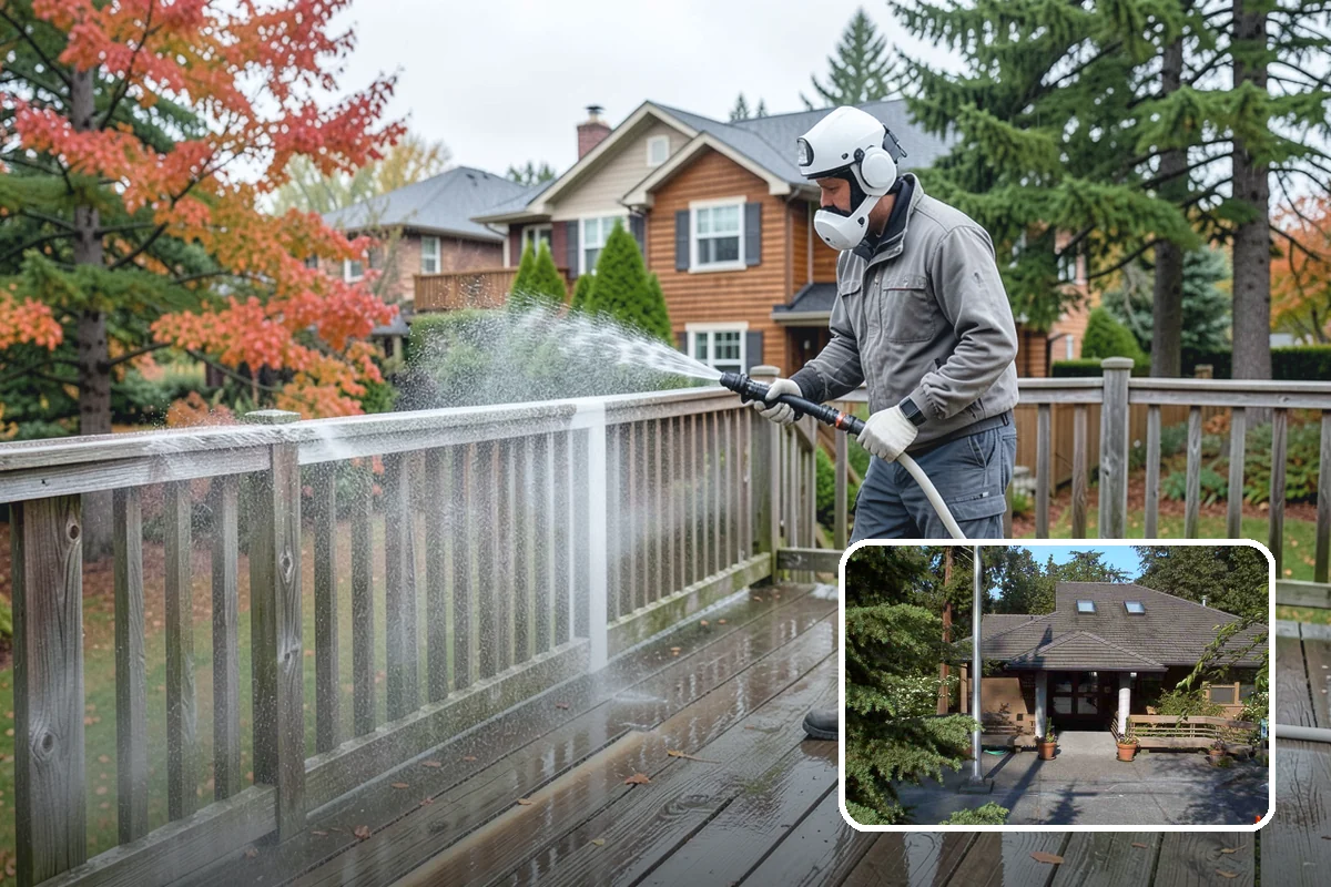 Privacy Screen Cleaning in Yarrow Point, King County, WA - Clears moss and mildew from shaded screen panels