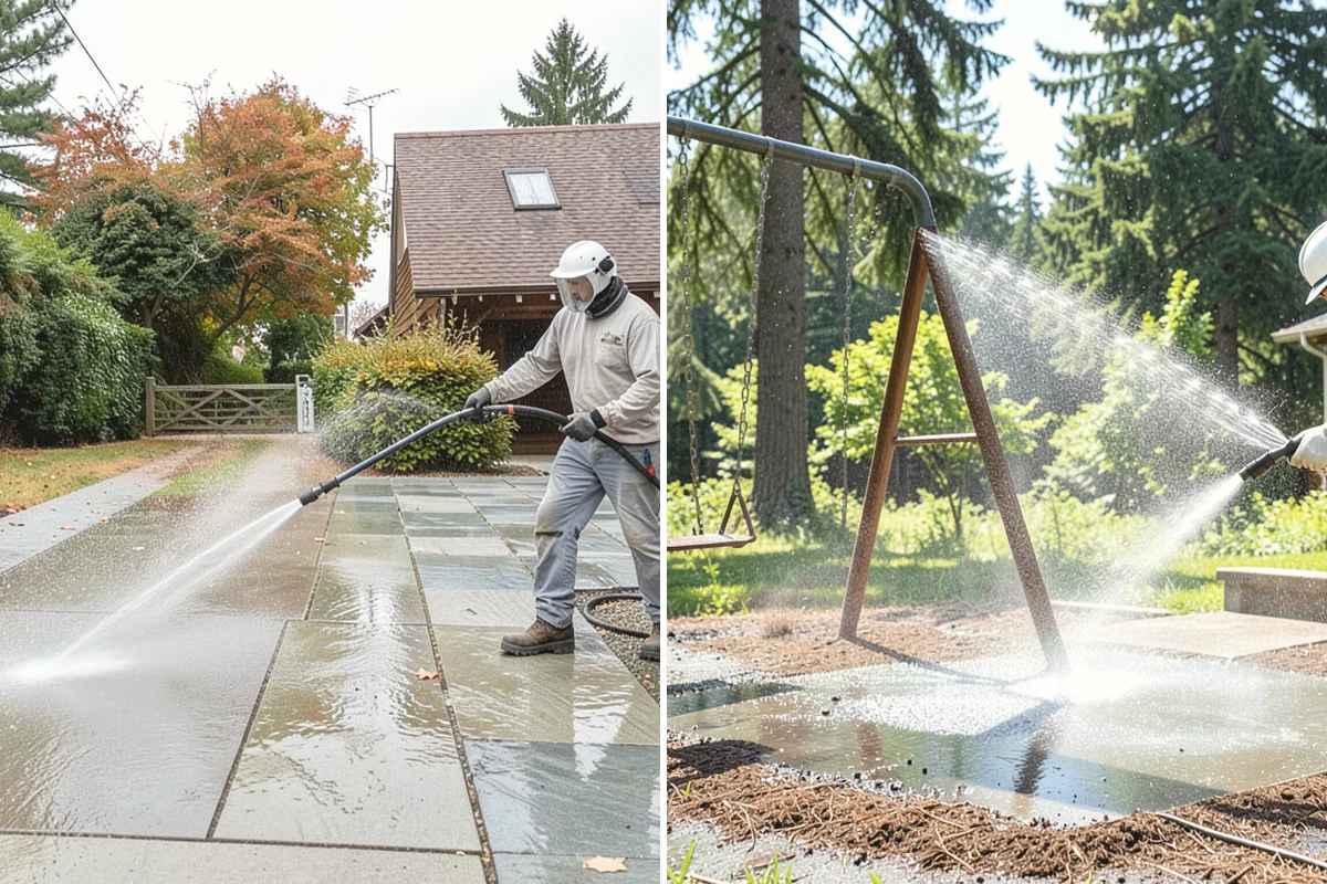 Privacy Screen Cleaning in Yarrow Point, King County, WA - Clear loose debris from the panels and frame