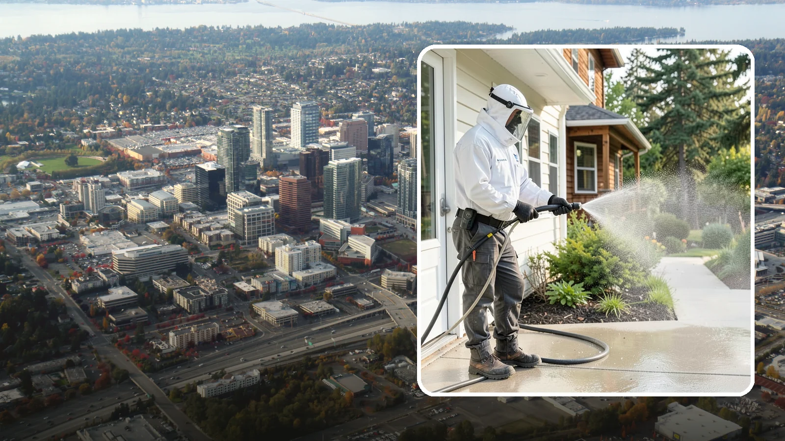 Property Refresh Cleaning in Bellevue, King County, WA - Property refresh cleaning gives a home or building a full exterior reset to restore appearance after a period of neglected upkeep.