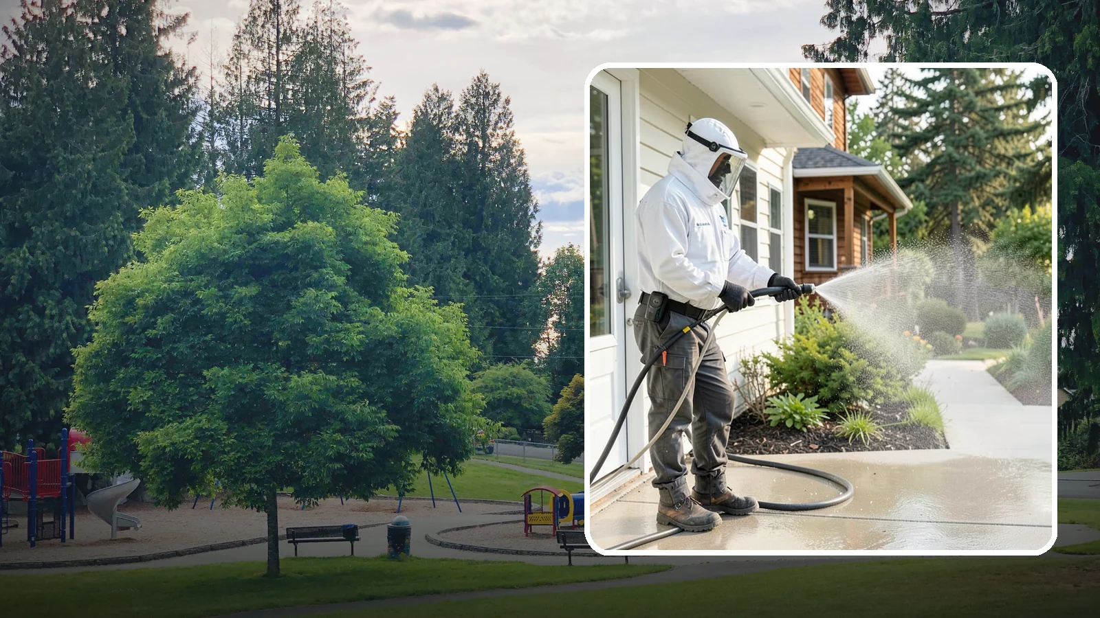 Property Refresh Cleaning in Bonney Lake, Pierce County, WA - Property refresh cleaning gives a home or building a full exterior reset to restore appearance after a period of neglected upkeep.