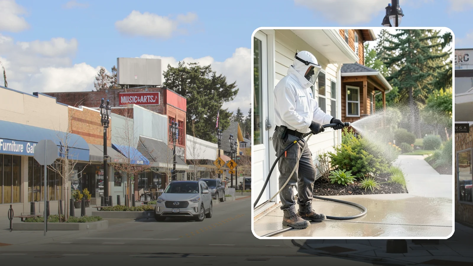 Property Refresh Cleaning in Bothell, King County, WA - Property refresh cleaning gives a home or building a full exterior reset to restore appearance after a period of neglected upkeep.